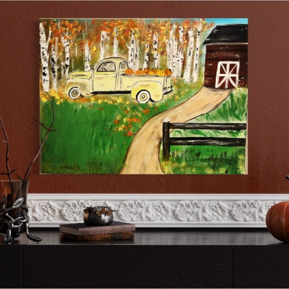 Original Rustic Fall Painting - Picture 5 of 13